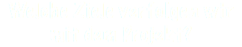 Welche Ziele verfolgen wir  mit dem Projekt?
